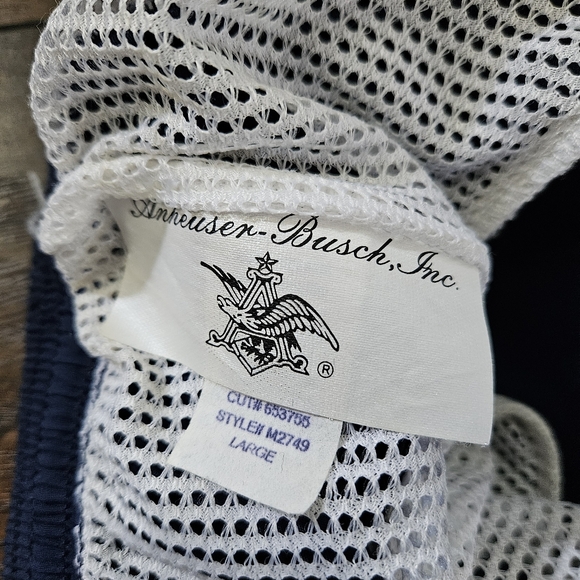 Vintage 90s Rare Bud Light Anhauser-Busch Big Logo Swim Trunks Size Large - Picture 4 of 5